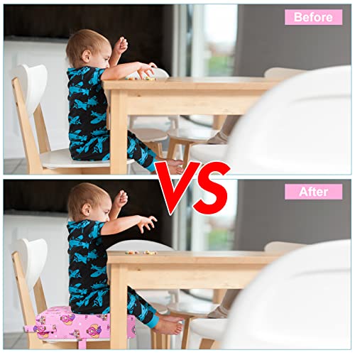 KOXUIUF Toddler Booster Seat for kitchen chair Dining Table, Washable Thick Strong Support Portable Booster Chair for Toddlers Eating, Easy Cleaning Booster Seat Cushion Detachable with Adjustable Straps - Image 3