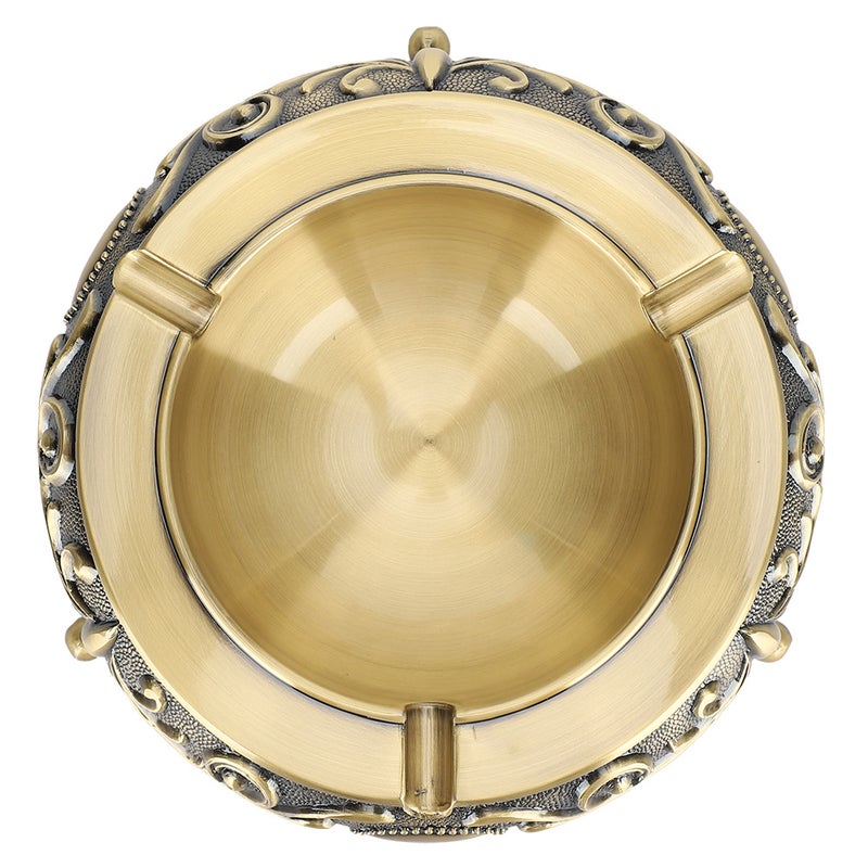 Retro Ashtray Antique Home Office Living Room Decoration Crafts Smoking AccessoriesGray - Image 5