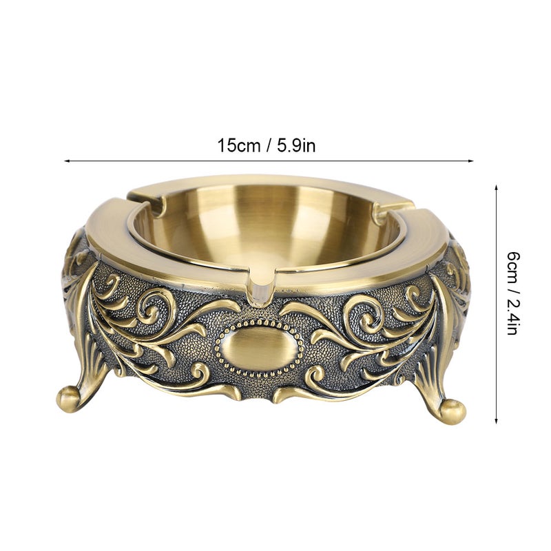 Retro Ashtray Antique Home Office Living Room Decoration Crafts Smoking AccessoriesGray - Image 1