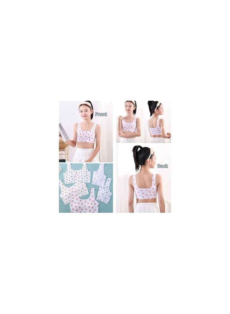 4-Pack Girls' Seamless Racerback Sports Bras with Removable Pads, Comfortable and Breathable Fit for Teens & Preteens, Mini A Cup, Size Medium. - Image 3