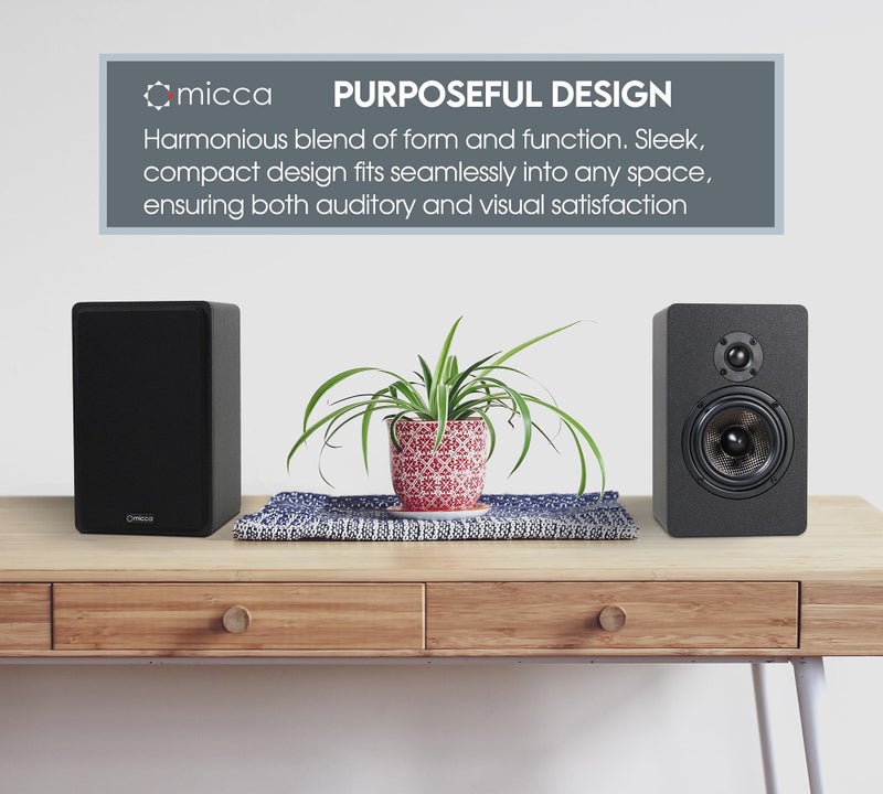 Micca MB42X G2 Passive Bookshelf Speakers for Home Theater Surround Sound, Stereo, and Passive Near Field Monitor, 2-Way (Black, Pair) - Image 4