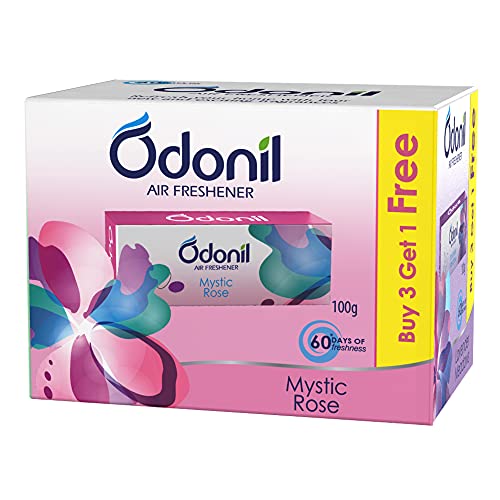 Odonil Bathroom Air Freshener Blocks 100g - Buy 3 + 1 Free| Mixed Fragrance | With Odour Buster Technology - Image 1