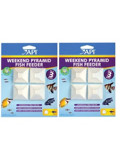 ايه بي آي وحدة تغذية الأسماك الهرمية API Weekend، 8 قطع إجمالية، تغذي من 5 إلى 10 أسماك لمدة تصل إلى 3 أيام لكل منها 