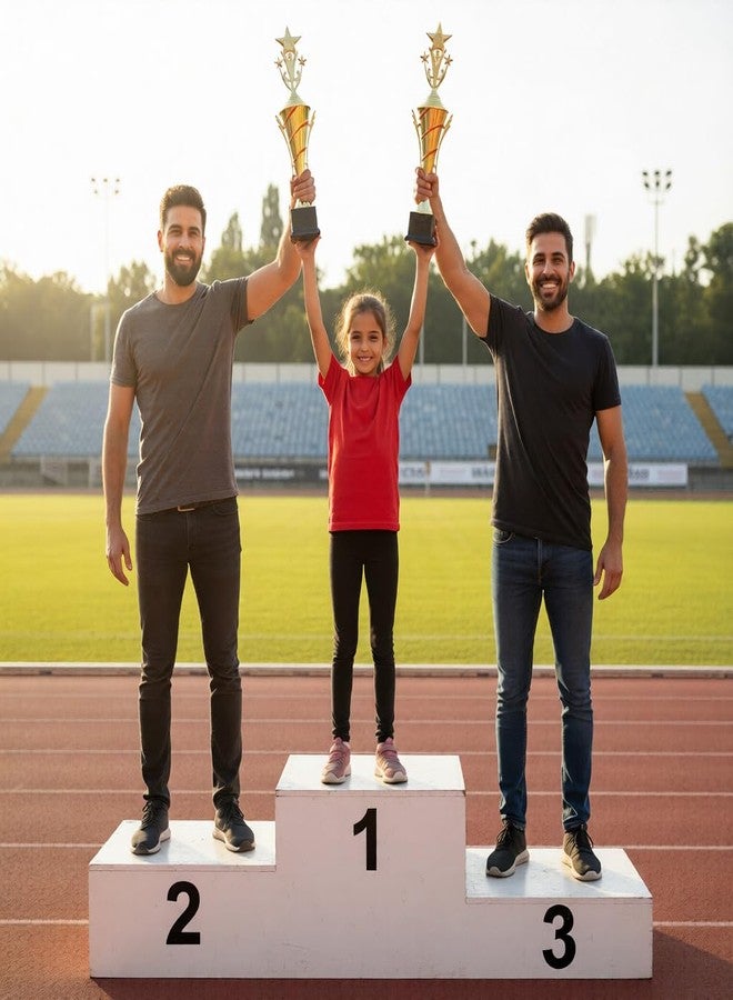 Artright Red Pillar Trophy, 40cm Gold Winner Champion Award for Sports and Events, 42x8x8cm - Image 4