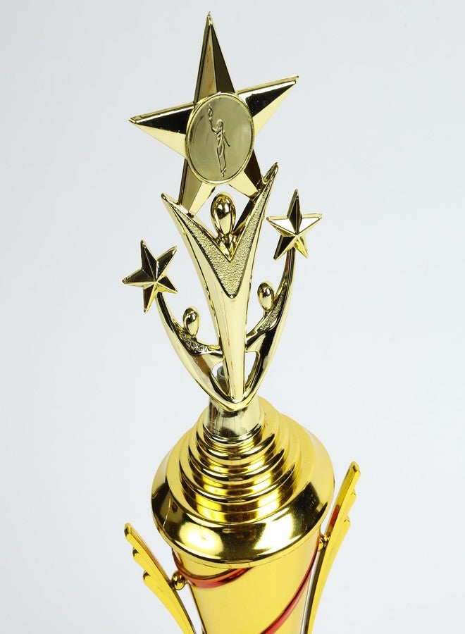 Artright Red Pillar Trophy, 40cm Gold Winner Champion Award for Sports and Events, 42x8x8cm - Image 3