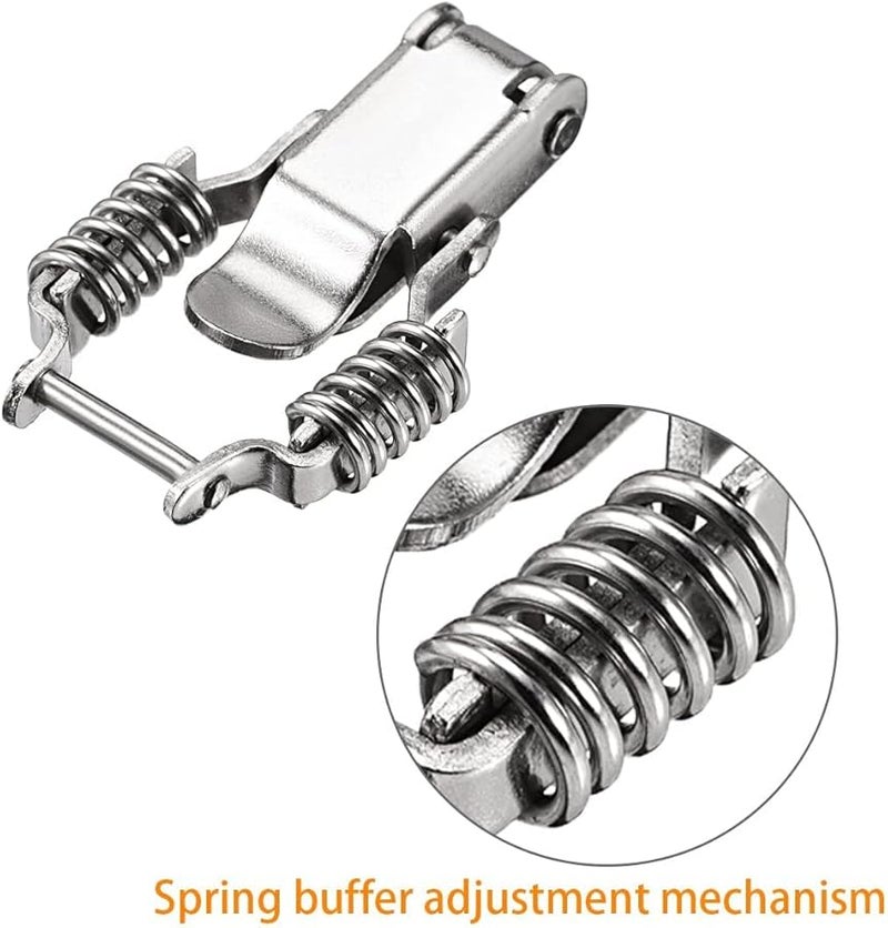 Nickel Plated Iron Compression Spring Latch Clamp 70mm Long Pack of 10 - Image 4