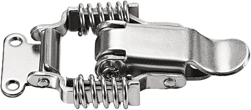 Nickel Plated Iron Compression Spring Latch Clamp 70mm Long Pack of 10 - Image 3