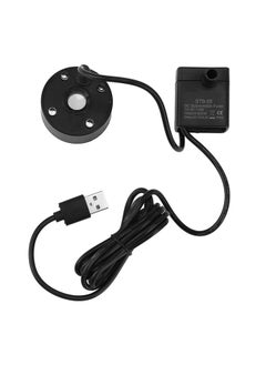 Thoraya Mist Maker USB Fog Maker with Pump LED Colorful Lighting Fountain Atomizer Humidifier 5V Fog Machine for Pond Garden Office Black  - Image 1