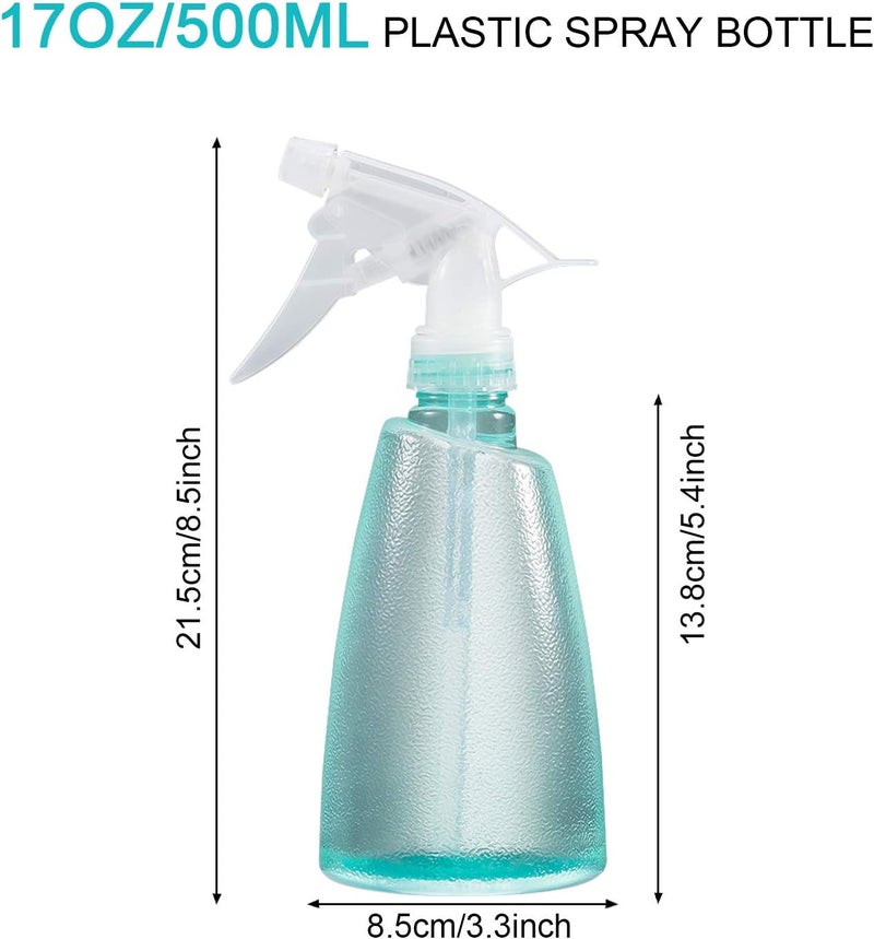 Vaupan Plastic Spray Bottles, 0.5L/16 oz Plant Mister Leak Proof Empty Mist Water Bottle for Cleaning Solution Hair Pet Flowers Plants Garden, Trigger Sprayer with Adjustable Nozzle (Green & Black) - Image 2
