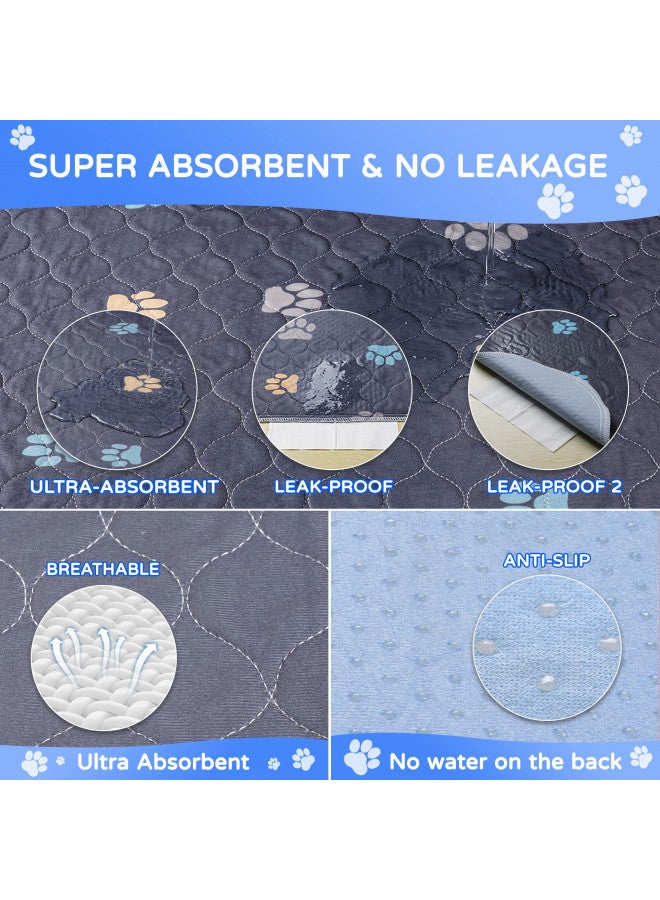 Aitmexcn Aitmexcn Washable Puppy Dog Pee Pad, 2PCS 100% Waterproof Whelping Training Mat for Puppy/Senior Dog, Fast Drying Reusable Puppy Pads for Indoor, Outdoor and Car Travel- 24'' x 36''  - Image 2