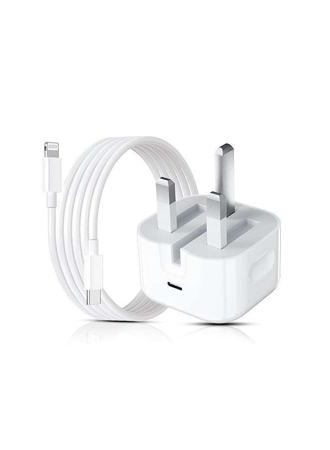 20W Adapter White With Usb-C Cable - White  - Image 1
