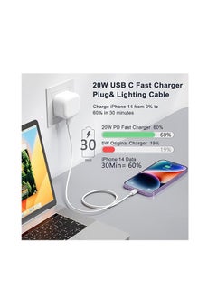 Generic 20W Adapter White With Usb-C Cable - White  - Image 3