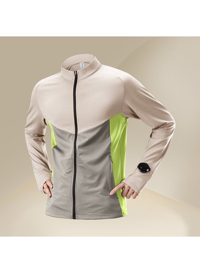 Autumn And Winter Fitness Running Windbreaker Jacket Outdoor Fleece Sportswear Trade Stand-up Collar Sports Jacket Customization