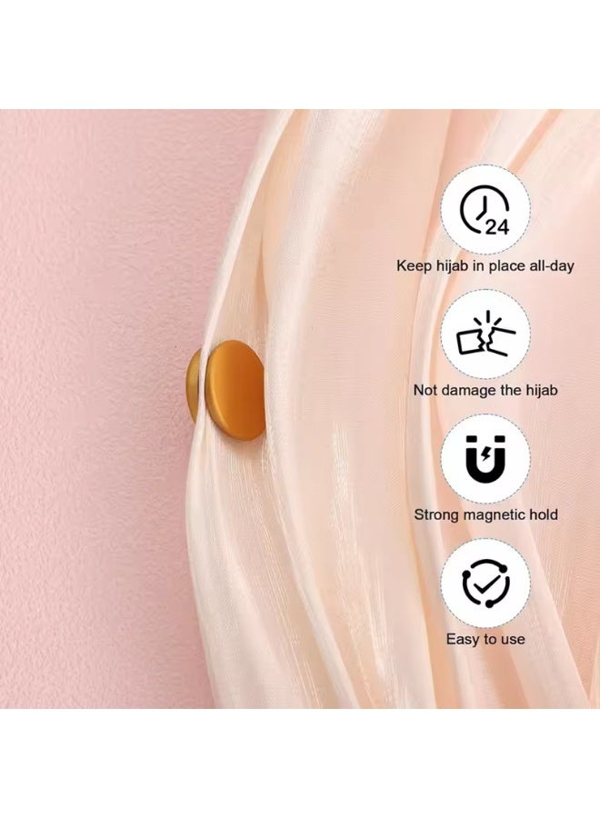 GoodBuy Set of two magnetic circle Hijab scarf women Turkish style pins - Image 5