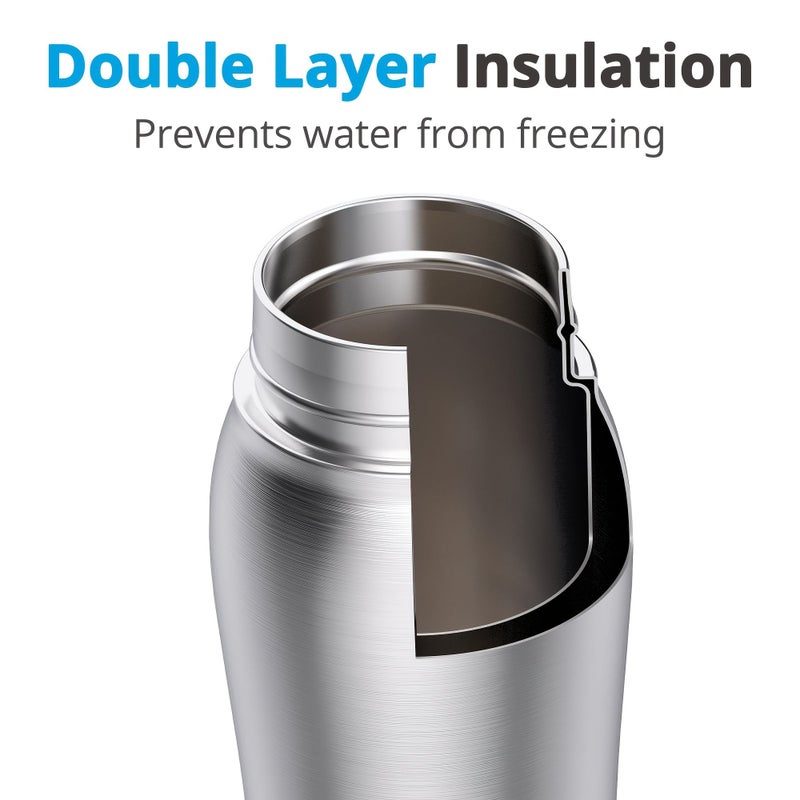 Pink 23.67 Oz Portable Stainless Steel Dog Water Bottle For Travel Hiking Camping Outdoor Pet Water Dispenser - Image 5