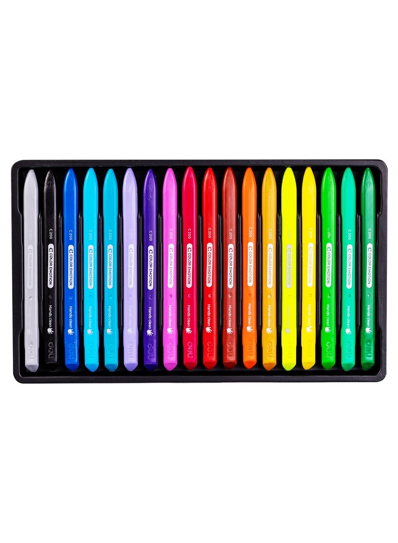 Deli EC20010 Plastic Crayons – 18 Bright Colors - Image 4