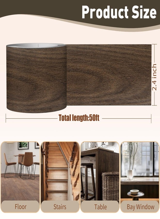 ZYJT Wood Grain Repair Tape, 2.4 inch X 50ft Self Adhesive Oak Grain Repair Patch for Tables, Chairs, Baseboards, Doors, Windows, Floors, Handicraft DIY. - Image 2