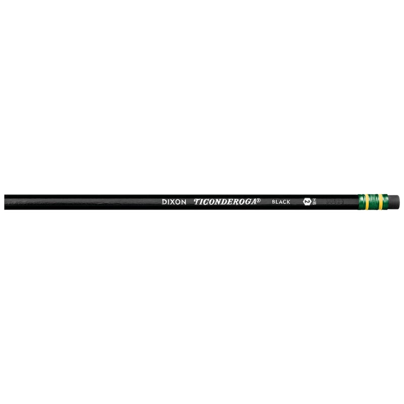 Ticonderoga أقلام تيكونديروجا الخشبية، غير مشحذة، #2 HB ناعمة، سوداء، 12 قطعة - Image 3