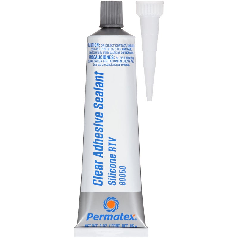 Permatex 80050 Clear RTV Silicone Adhesive Sealant, 3 oz (Pack of 2) - Image 3