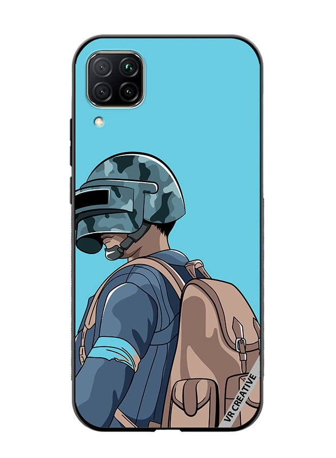 VR CREATIVE Protective Case Cover For Huawei Nova 7i/P40 Lite Helmet And In Military Uniform Design Multicolour - Image 1