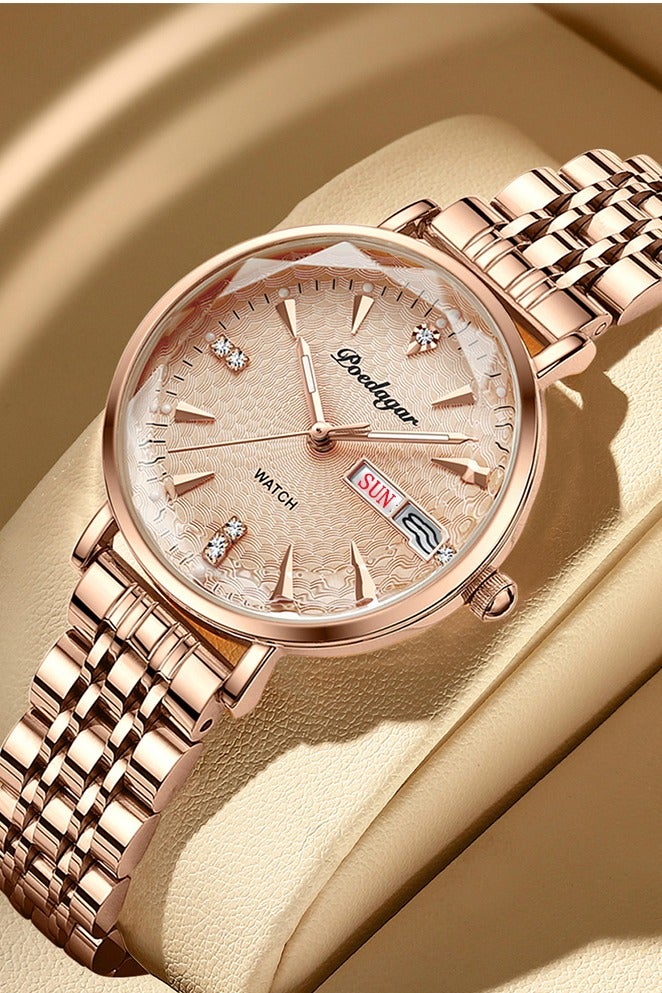 پوداجار المرأة ساعة، النساء للماء مضيئة الكوارتز الكلاسيكية ساعة المعصم-32mm - Image 1