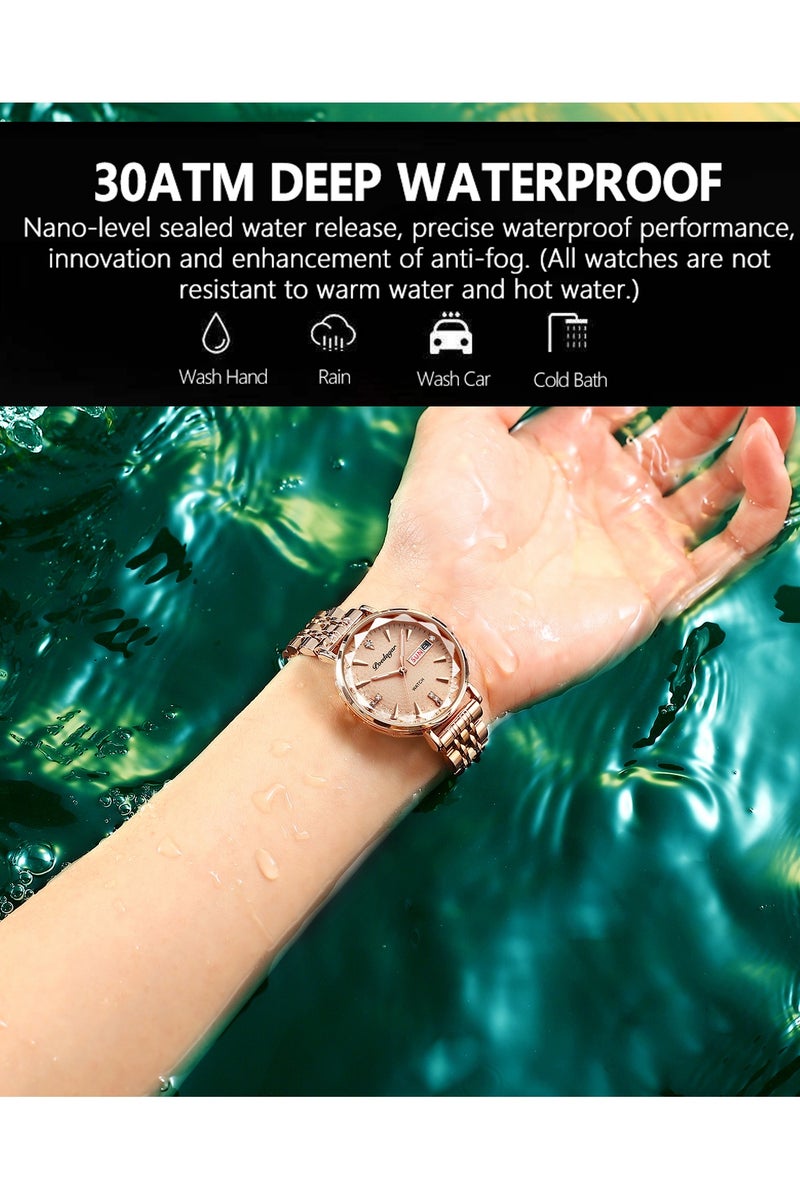پوداجار المرأة ساعة، النساء للماء مضيئة الكوارتز الكلاسيكية ساعة المعصم-32mm - Image 5