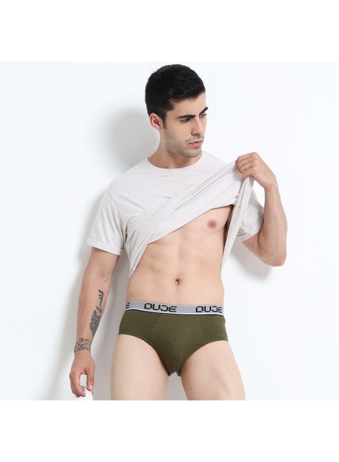 DUJE Men’s Brief OE (Outer Elastic) (3-Pack Combo 5 – Maroon, Grey & Green) | 100% Combed Cotton | Breathable, Sweat-Absorbing, Anti-Bacterial & Odour-Free Daily Comfort Innerwear - Image 3