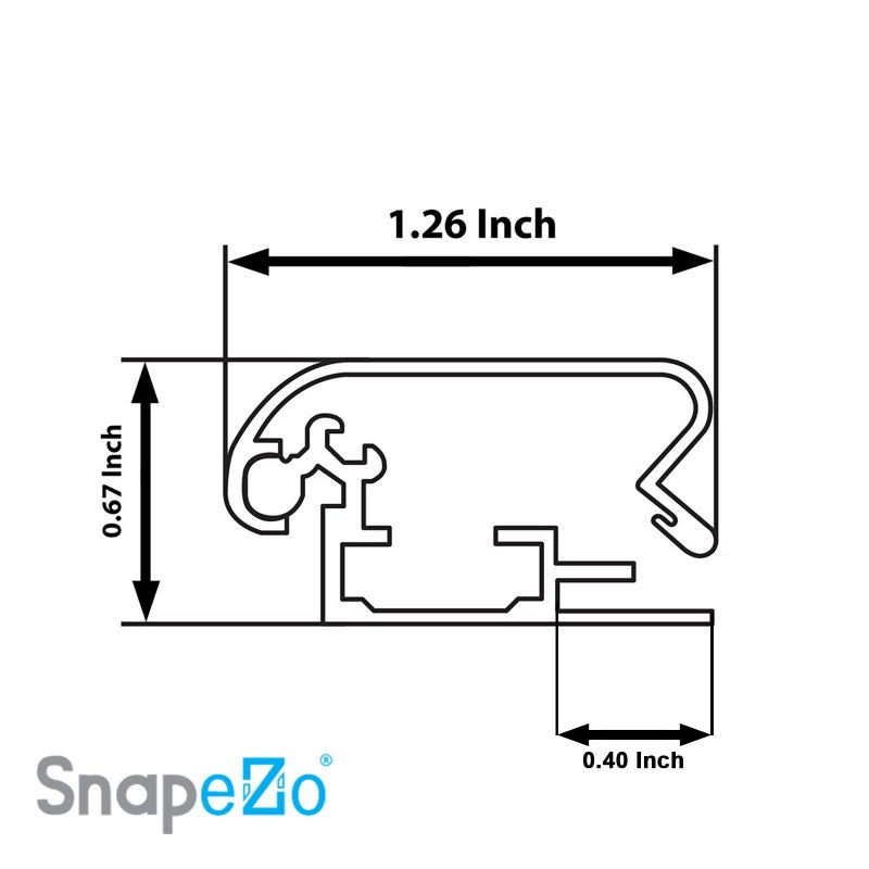 SnapeZo Weather Resistant Black Poster Frame 8.5x11 Inches  Outdoor Profile  Outdoor Poster Display Unit - Image 4