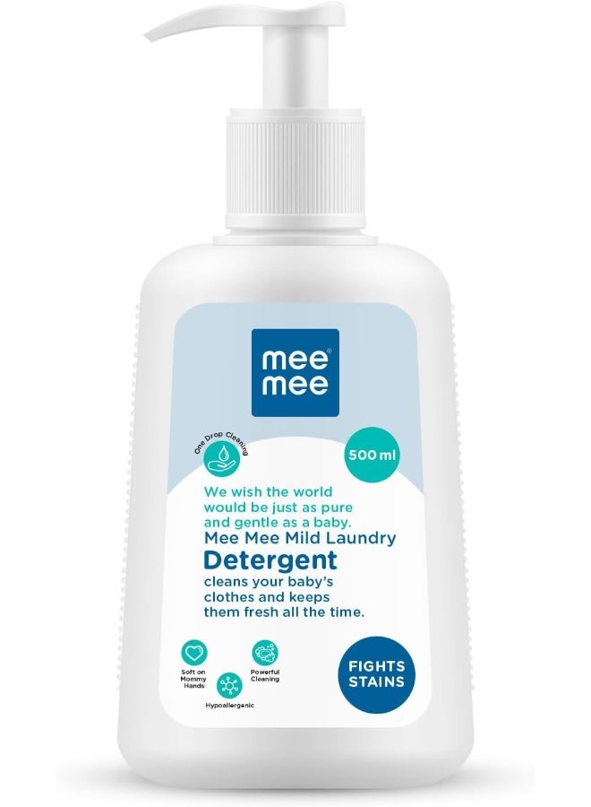 mee mee Mee Mee Mild Baby Liquid Laundry Detergent, 500 ml Bottle - Image 1