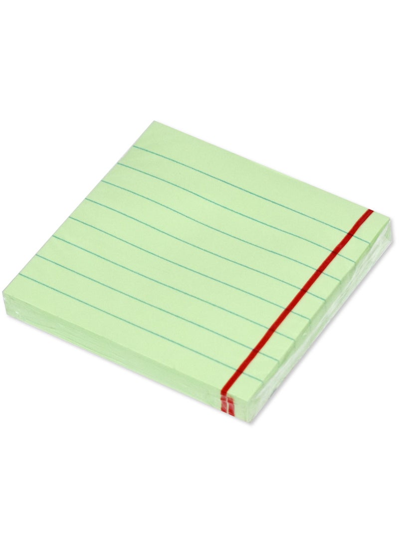 FIS Sticky Note Pad, 3X3 inches, Pack of 12, Ruled Pastel Green -FSPO3X3RPGR - Image 1