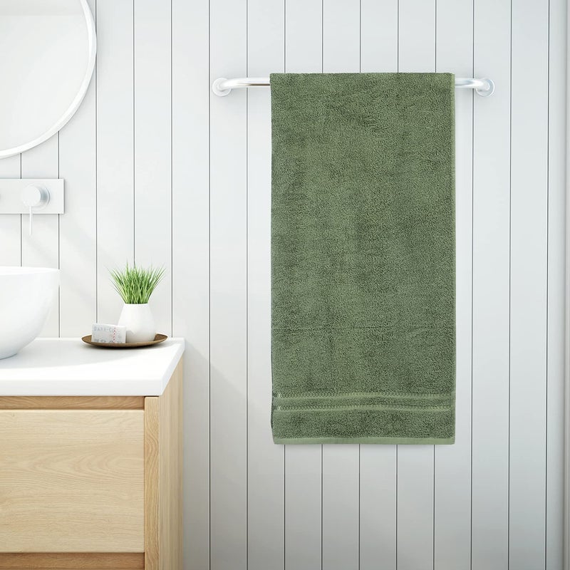 Welspun 100 Cotton Quik Dry Bath Towel Solid 70CMX150CM Green Standard 1054482 - Image 3