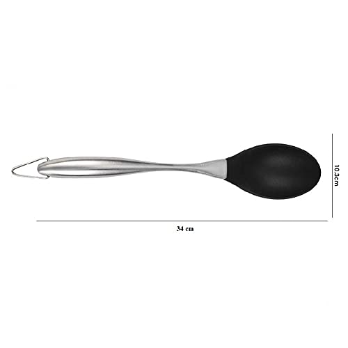 we3 Silicone Mixing Spoon with Stainless Steel Handle, Scratch-Resistant & Heat-Resistant Stirring Spoons, Kitchen Utensil Safe for Nonstick Cookware Mix Pack of 2 - Image 2