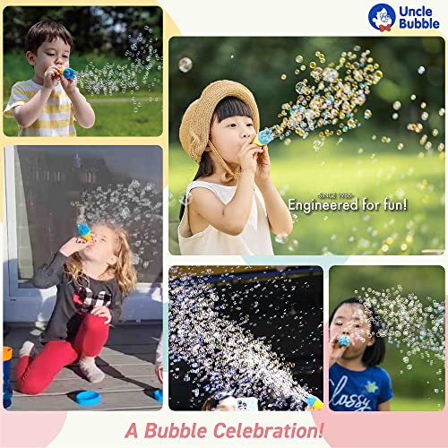 Uncle Bubble Mini Bubble Blower - Non Toxic Plastic Confetti Bubbler, Fun Summer Toys for Kids, Girls and Boys, Blow Thousands of Mini Bubbles in One Breath - Image 2