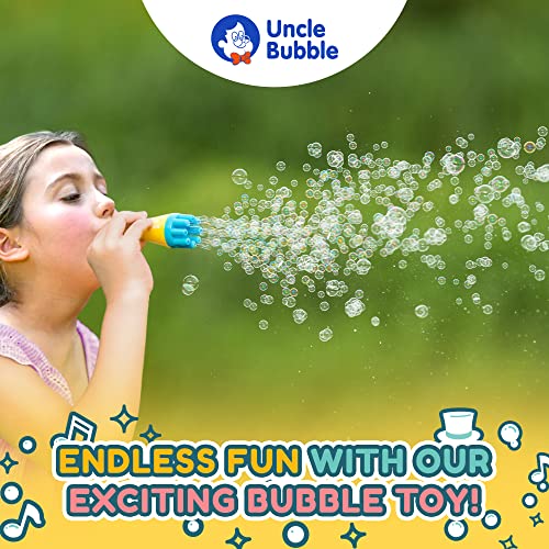 Uncle Bubble Mini Bubble Blower - Non Toxic Plastic Confetti Bubbler, Fun Summer Toys for Kids, Girls and Boys, Blow Thousands of Mini Bubbles in One Breath - Image 4
