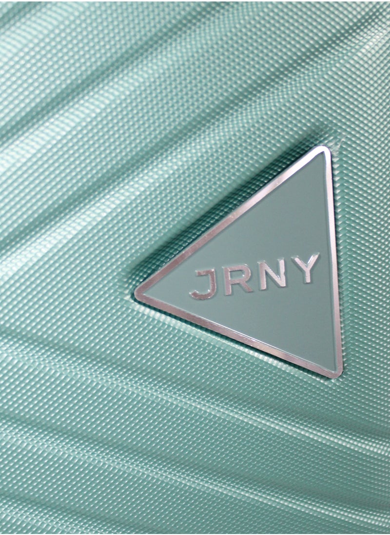 JRNY - JRNY Set of 3 Luggage, Soft Handle Hard Trolley with TSA Lock, 360° 4 Wheeler, Cabin 20" Medium 24" Large 28" Green - Image 1