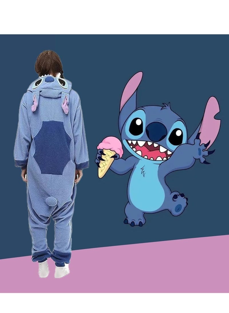 Stitch Onesie Animal Pajamas Hoodie Cosplay Cartoon Costume Jumpsuit Cute Adult Unisex Party Wear - Image 2