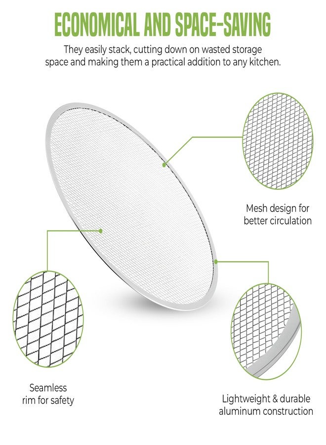 OCSParts OCS Parts 6-Pack 16-Inch Aluminum Pizza Screen | Commercial Grade Pizza Tray Screen for Home Cooking, Pizzerias and Restaurants - Image 3