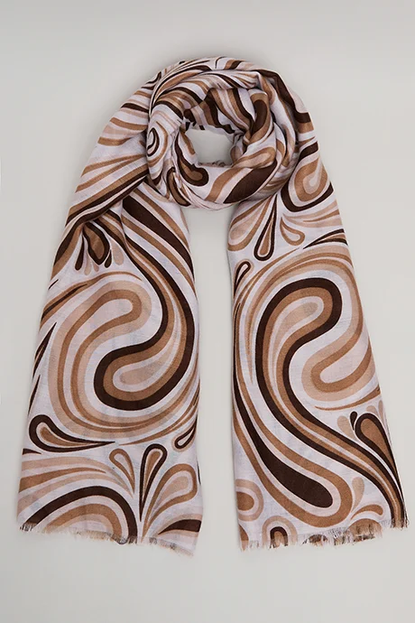 أر أند بي Patterned Scarf