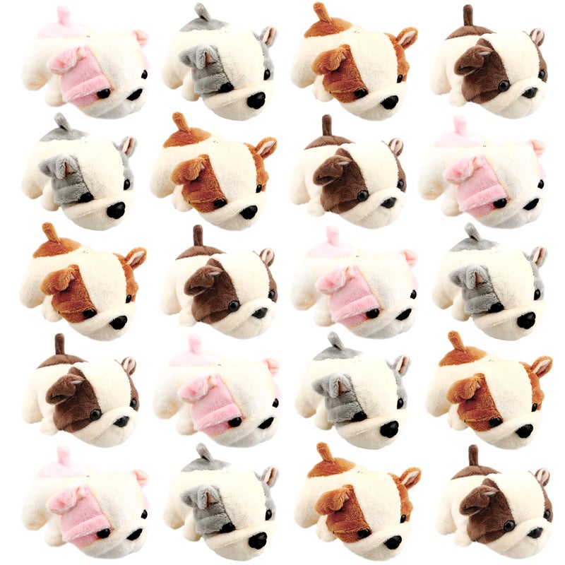 Cotiny 20 Pieces 4 Inch Mini Plush Puppy Toy Cute Dog Toy Stuffed Animals Pendant for Adults Kids Birthday Party Ornaments Stuffed Doll Keychain Home Decoration 4 Colors - Image 3