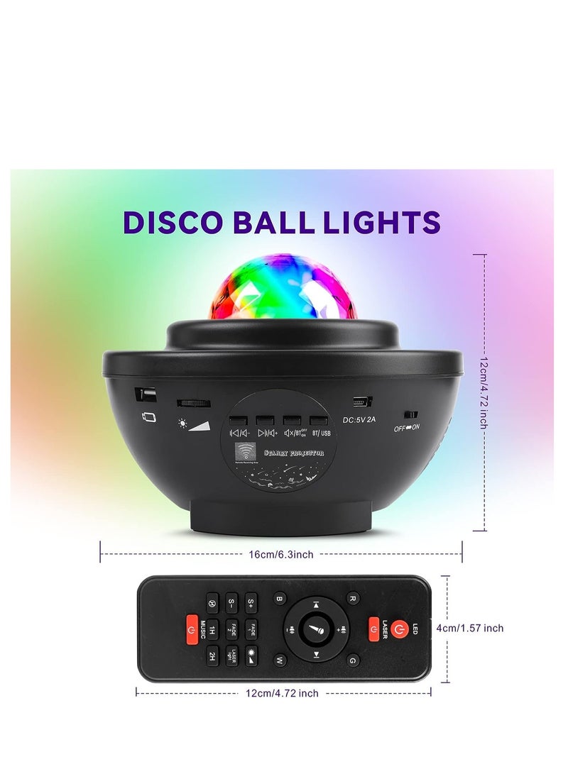 LED Star Light Projector,Baytion Starry Night Lights & Rotating Ocean Wave Music Projection Lamp with Remote Control Bluetooth Speaker for Kids Room Bedroom,Living Room Decoration - Image 2
