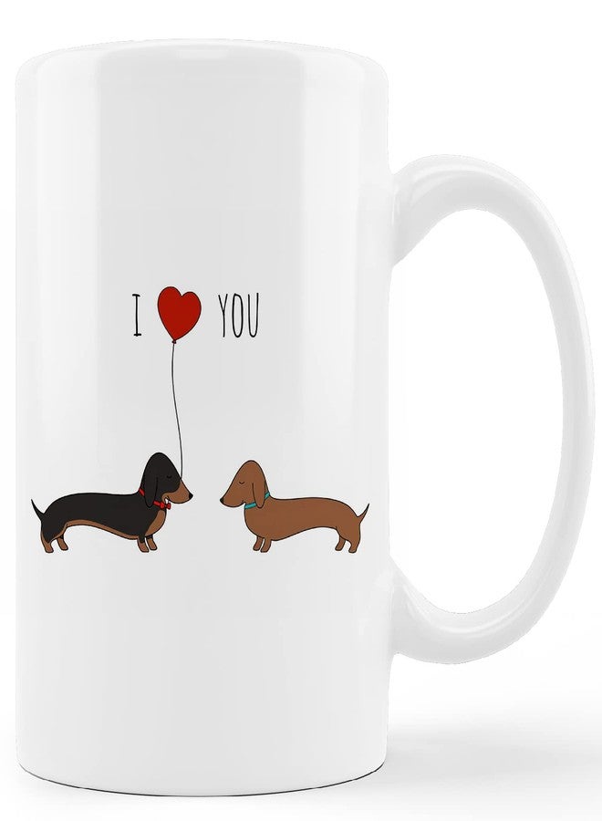 kunlisa Funny Dachshund Gifts for Women Coffee Mug,Dog Coffee Mug,Wiener Dog Gifts for Women - Image 1