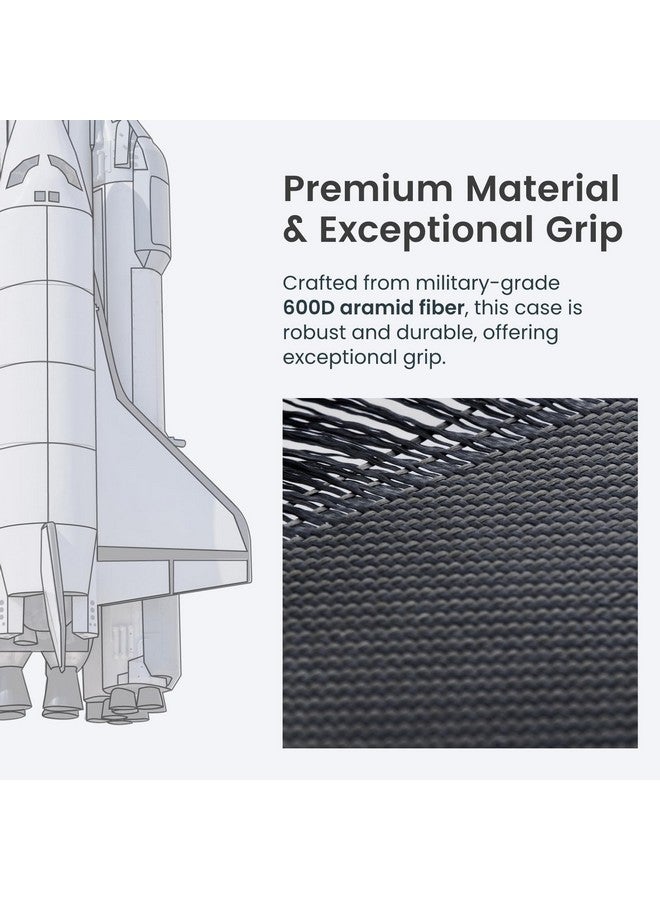 Pitaka for Pixel 9 Pro XL - Slim & Light Google Pixel 9 Pro XL Case with Case-Less Touch Feeling, 600D Aramid Fiber Made, Black/Grey (Twill) - Image 2
