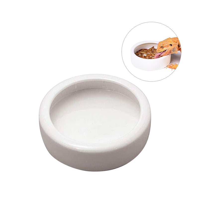 Crawler Crawling Pet Anti-escape Ceramics Food Basin Shrimp Food Round Dishes Small Fish Feeding Bowl Ornamental Supplies(9.5*9.5*3cm) - Image 1