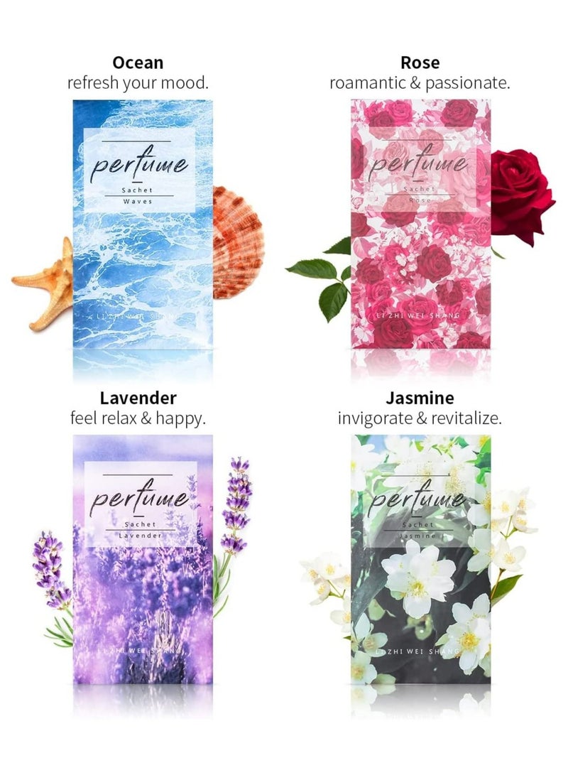Y&D Hanging Closet Deodorizer, 16 Pcs Air Freshener, Deodorizer Scented, Room Fragrance Aroma Bag, Suit for Locker, Car, Closet, Long Lasting Fresh Fruit Flavor Portable Bedroom Car Sachet  - Image 4