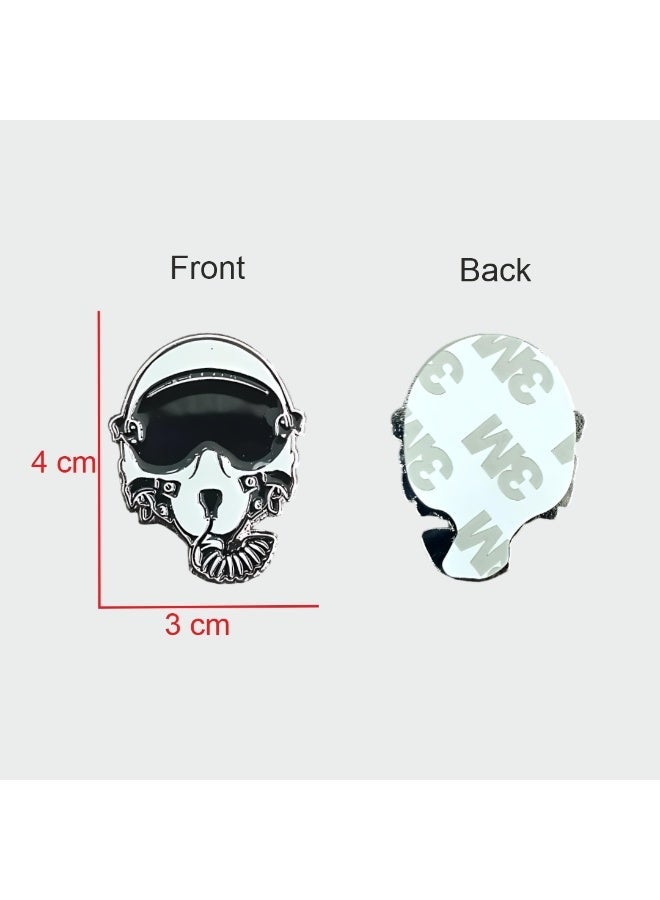 Fighter Gifts Pilot Helmet Enamel sticker - Image 2