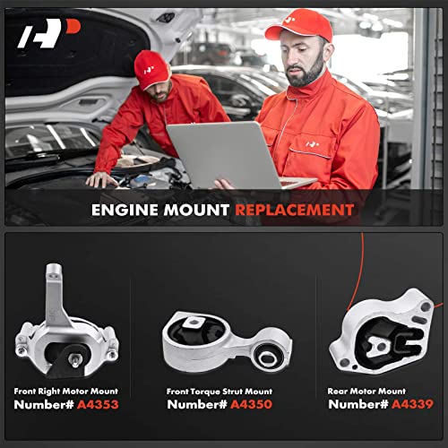 A-Premium 3PCS Engine Motor Mount and Torque Strut Mount Set Compatible with Nissan Altima 2007 2008 2009 2010 2011 2012 2013 L4 2.5L, DOHC - Image 2