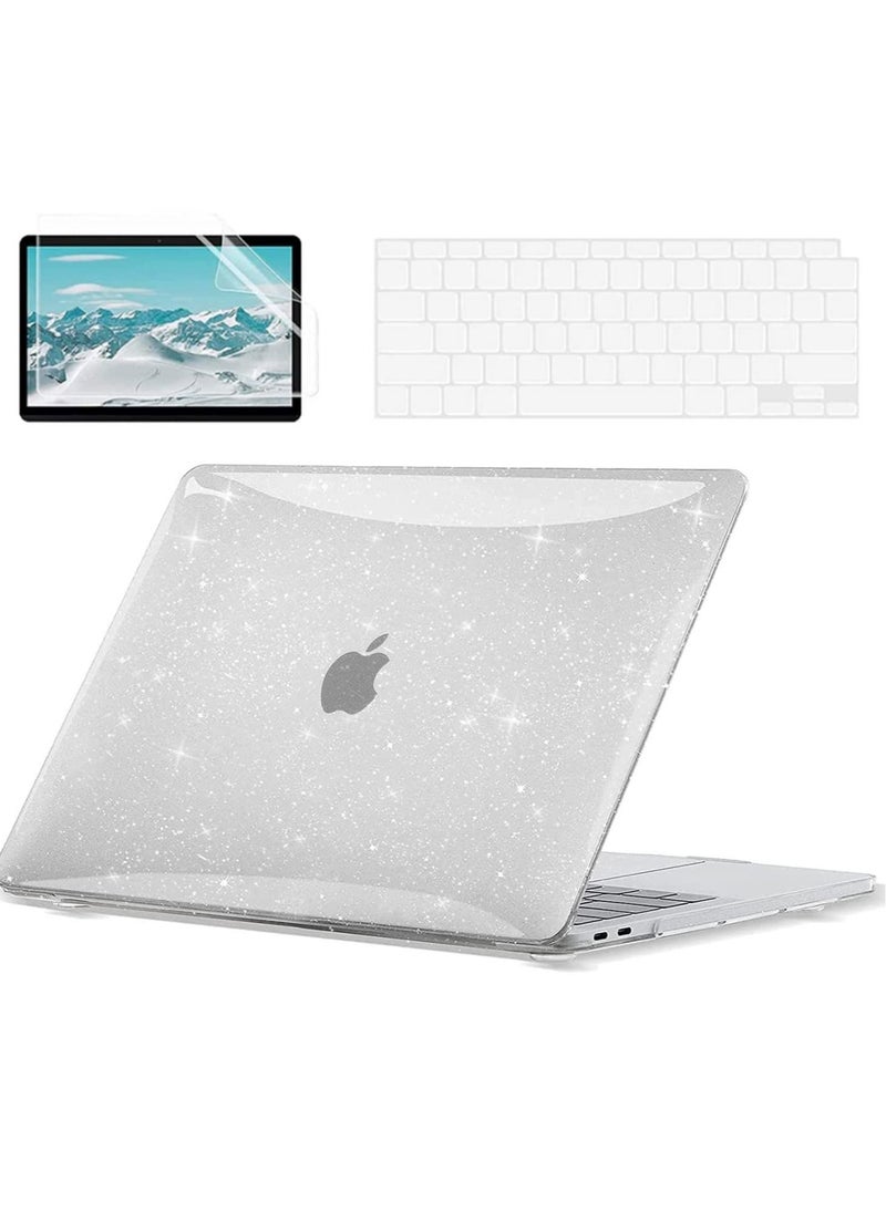 Generic - Compatible with MacBook Air 13 inch Case, Glitter Hard Case, with Retina Display Touch ID, Case + TPU Keyboard Cover + Screen Protector for 2022 2021-2018 M1 A2337 A2179 A1932 - Image 1