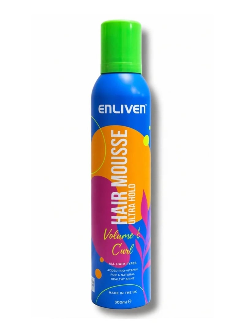 Enliven  Hair Mousse Ultra Hold  300 ml “ Packaging May Vary” - Image 2