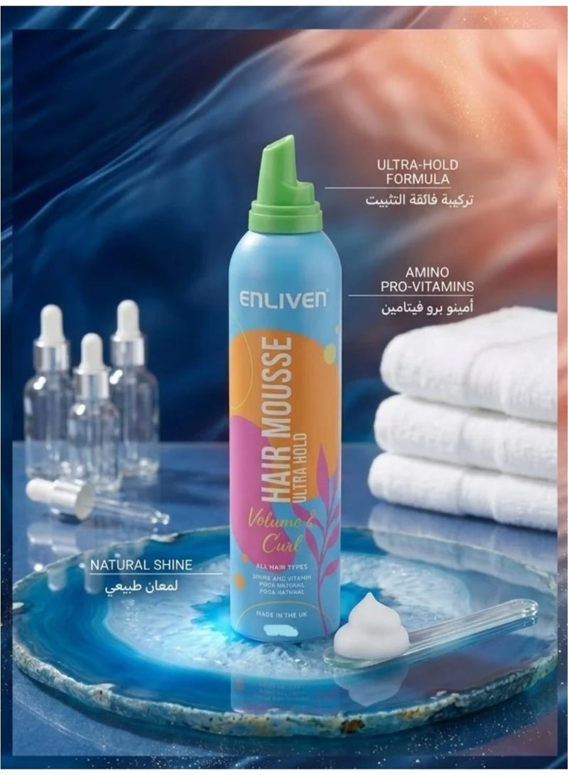 Enliven  Hair Mousse Ultra Hold  300 ml “ Packaging May Vary” - Image 3