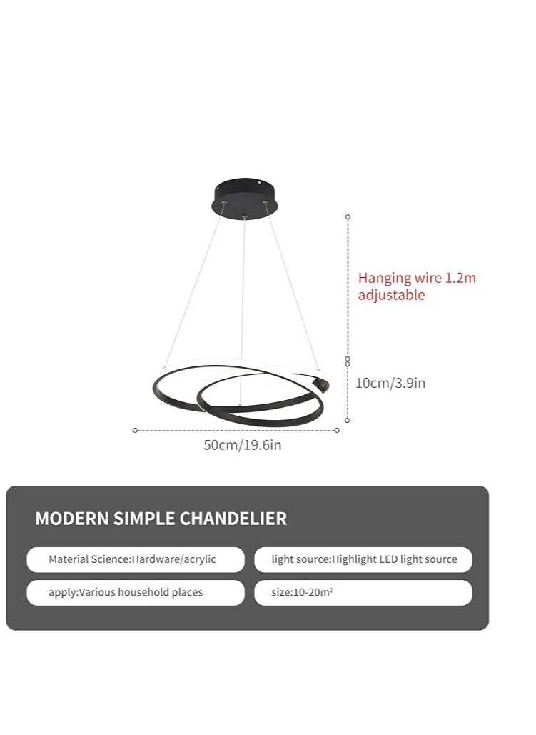 SUN SHINE Modern LED Dimmable Chandelier, 36W Ceiling Pendant Light  - Image 2
